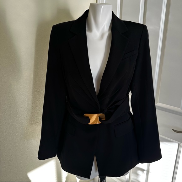 Donna Karan Black Blazer with Gold Accent - Picture 5 of 9